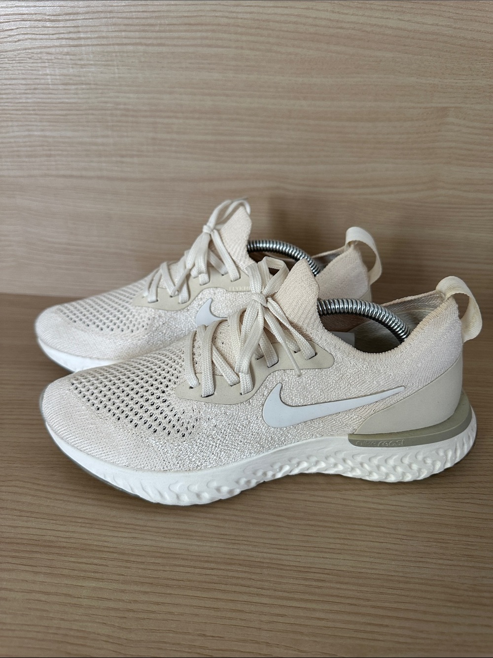 Nike Epic React Flyknit Running Shoe Light Cream Size 6.5
